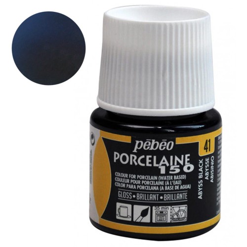 Farba do porcelany Pebeo Porcelaine 150°C 45 ml - 41 Abyss Black