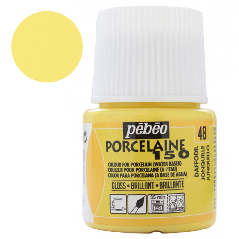 Farba do porcelany Pebeo Porcelaine 150°C 45 ml - 48 Daffodil (Pastelowa)