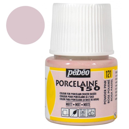 Farba do porcelany Pebeo Porcelaine 150°C Matt 45 ml - 121 Powder Pink (Matowa)