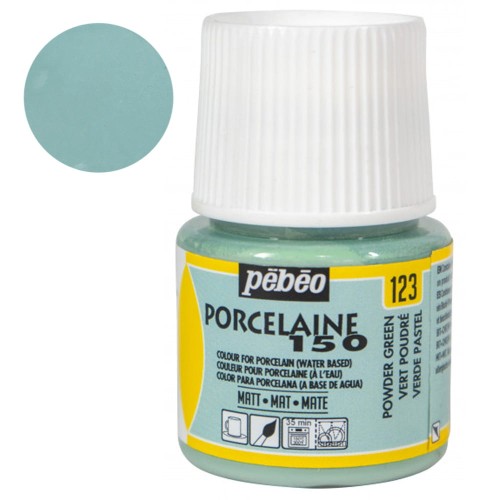 Farba do porcelany Pebeo Porcelaine 150°C Matt 45 ml - 123 Powder Green (Matowa)