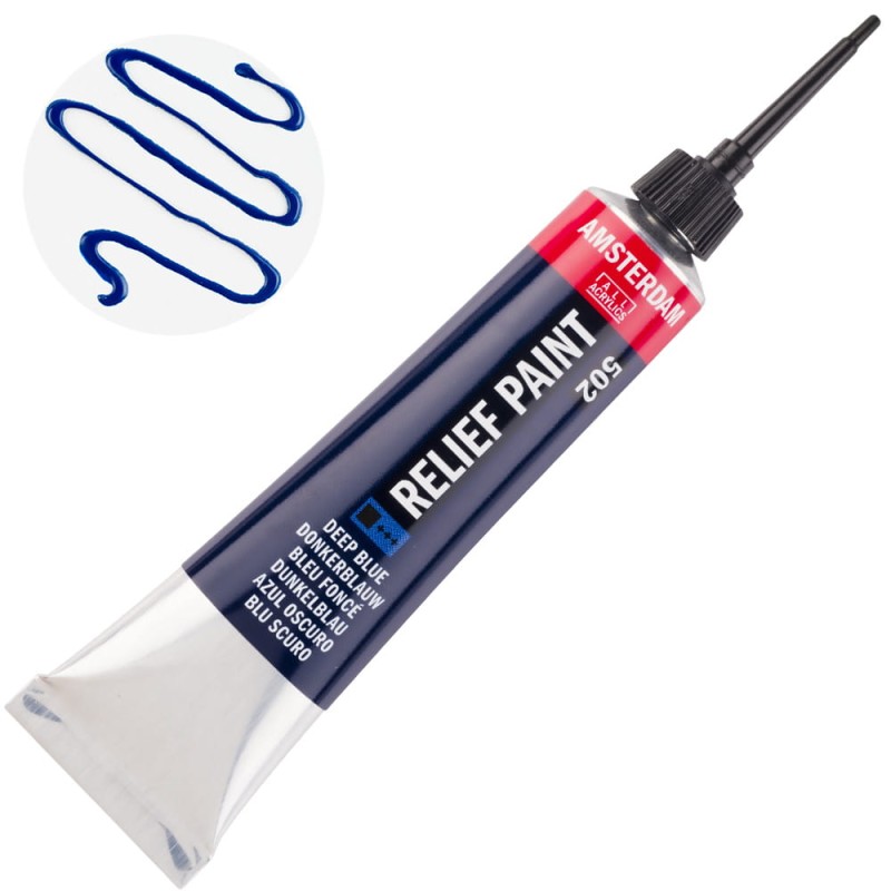 Konturówka Relief Paint Amsterdam 20 ml 502 Deep Blue 01