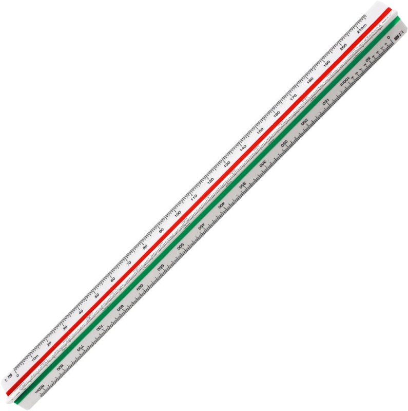 Skalówka trójkątna plastikowa Leniar Geodeta 30cm
