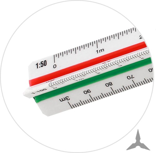Skalówka trójkątna plastikowa Leniar Student 30cm