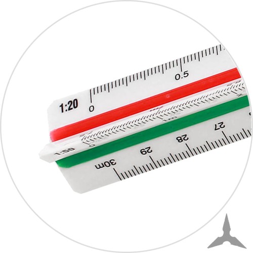 Skalówka trójkątna plastikowa Leniar Urbanista 30cm