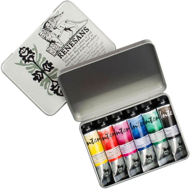 Akwarele w  tubie Intense Water zestaw 6 szt Renesans
