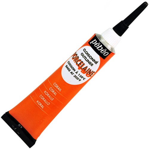 Konturówka Pebeo Porcelaine 150°C 20 ml - 02 Coral