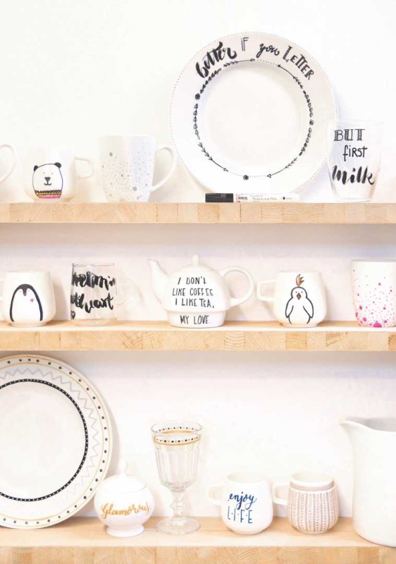 Pisaki do porcelany i szkła Kreul 4 szt - Classic