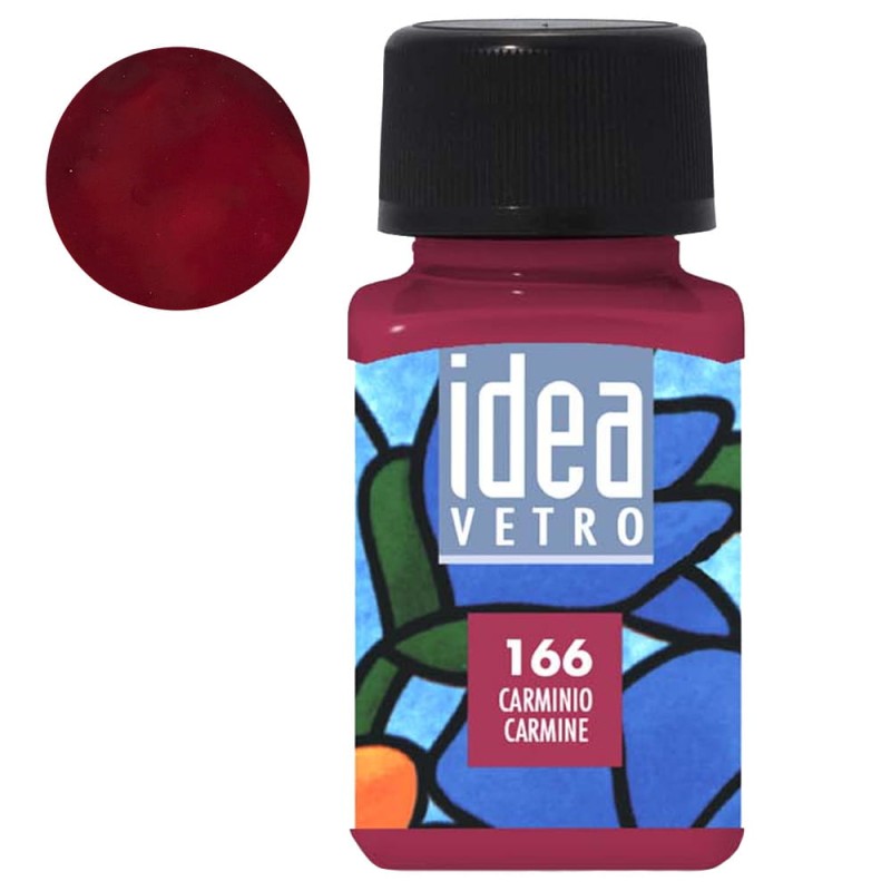 Farba do szkła Idea Vetro Maimeri 60 ml - 166 Carmine