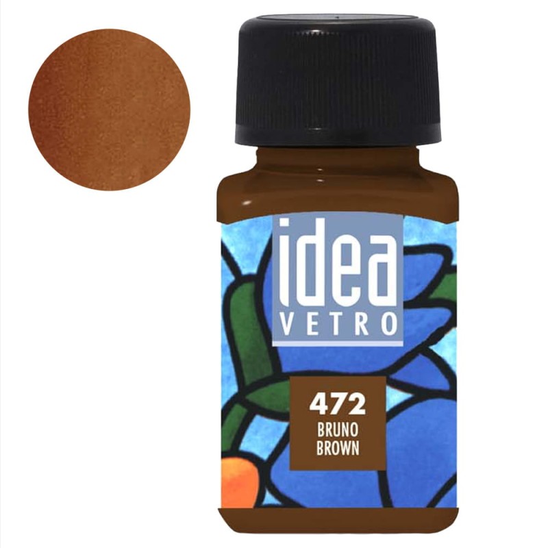 Farba do szkła Idea Vetro Maimeri 60 ml - 472 Brown