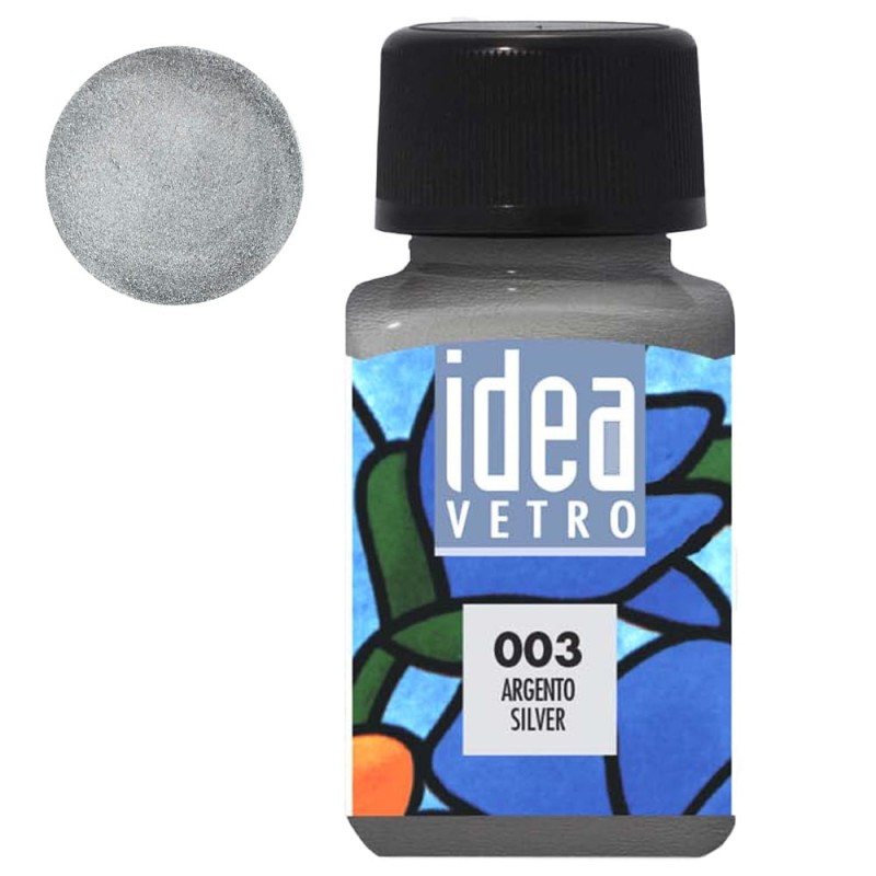 Farba do szkła Idea Vetro Maimeri 60 ml - 003 Silver