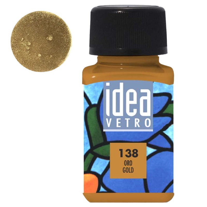 Farba do szkła Idea Vetro Maimeri 60 ml - 138 Gold
