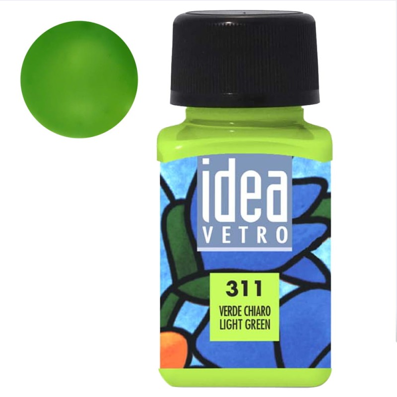 Farba do szkła Idea Vetro Maimeri 60 ml - 311 Light green