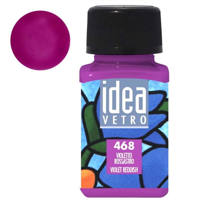 Farba do szkła Idea Vetro Maimeri 60 ml - 468 Violet reddish