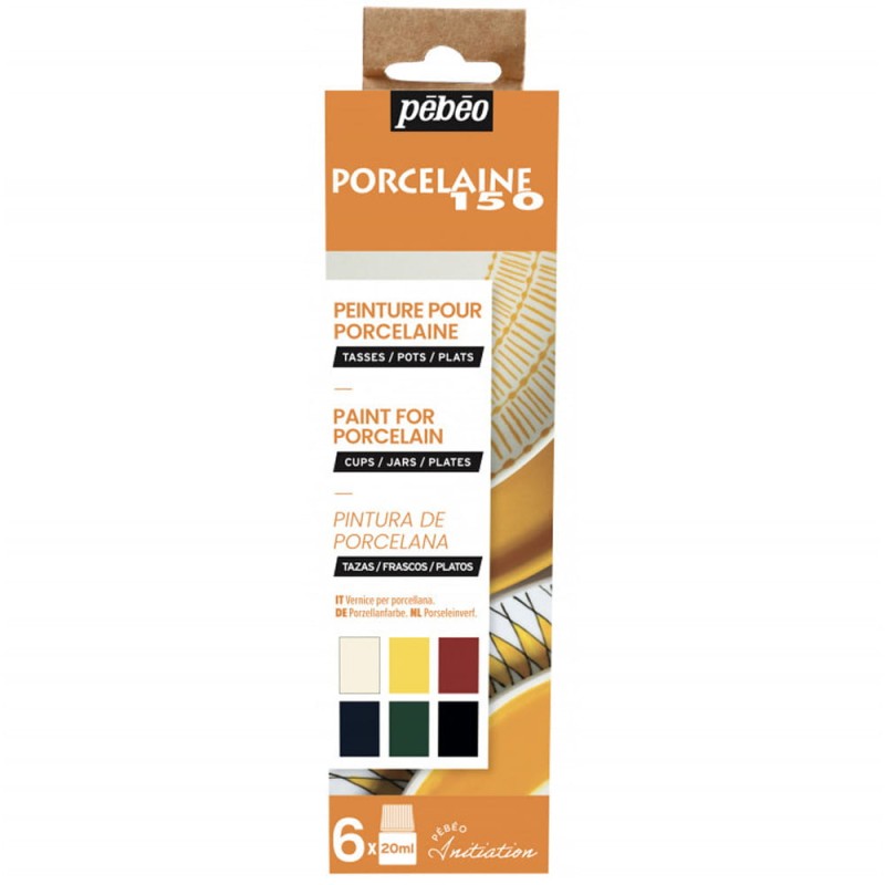 Zestaw farb do porcelany Pebeo 6x20 ml - Porcelaine 150 Initiation.jpg