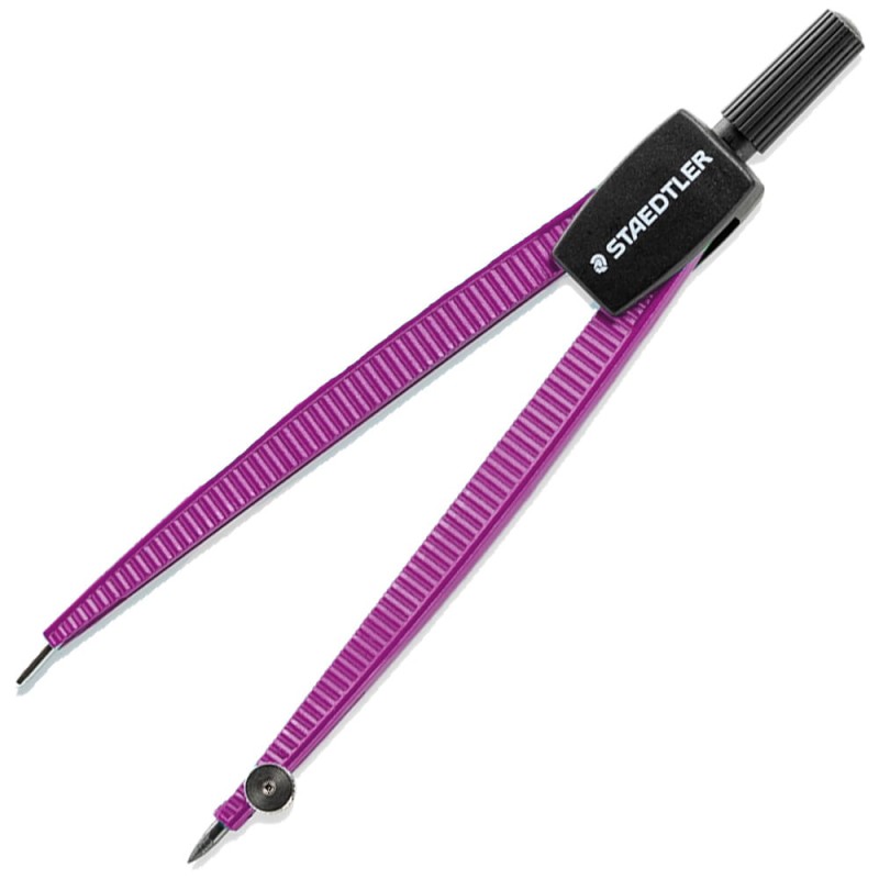 Cyrkiel szkolny z etui na grafity FIOLETOWY Staedtler