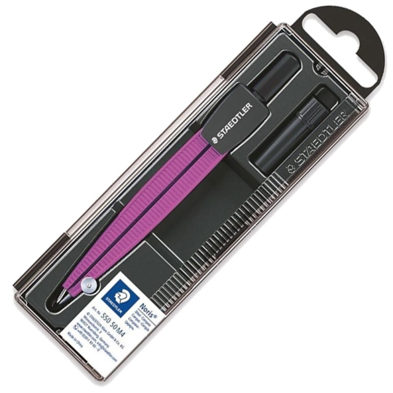 Cyrkiel szkolny z etui na grafity FIOLETOWY Staedtler