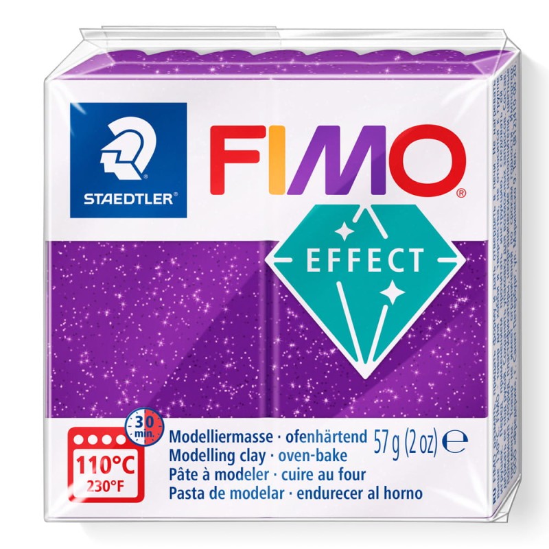 Modelina Fimo Effect 57 g - 602 fiolet brokatowy