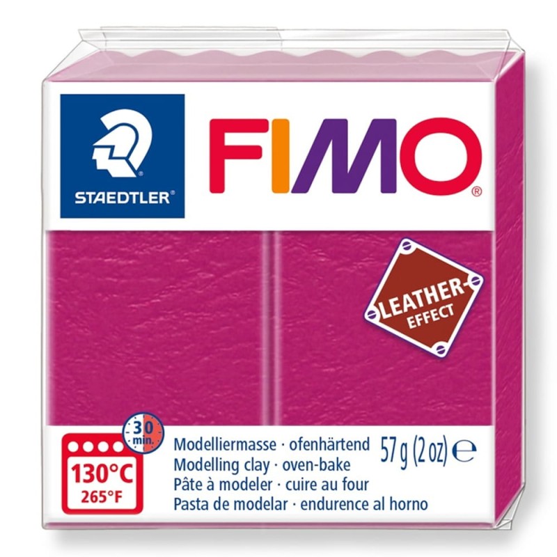 Modelina Fimo Leather Effect 57g - 229 Berry
