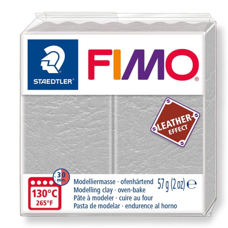 Modelina Fimo Leather Effect 57g - 809 Jasny szary