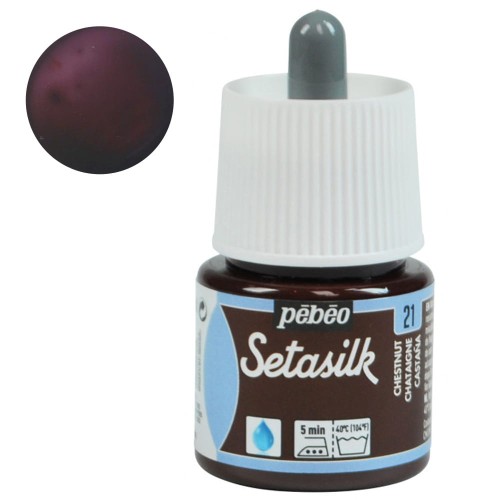 Farba do jedwabiu Setasilk Pebeo 45ml - 21 Chestnut