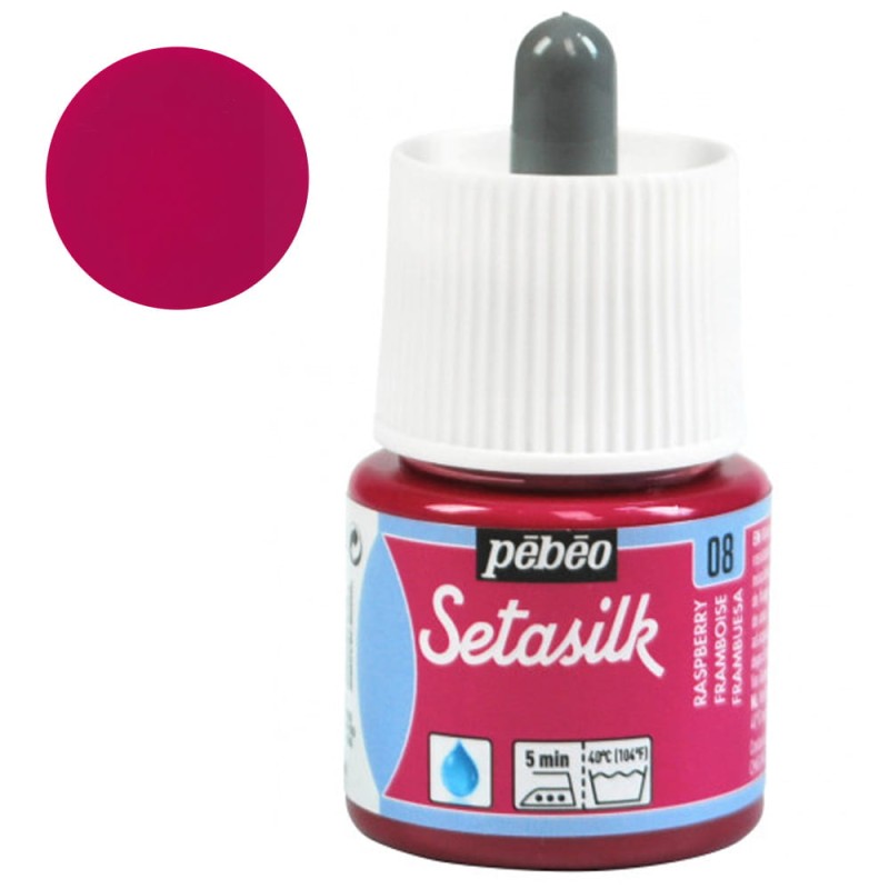 Farba do jedwabiu Setasilk Pebeo 45ml - 08 Raspberry