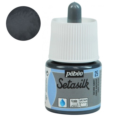 Farba do jedwabiu Setasilk Pebeo 45ml - 25 Silver grey