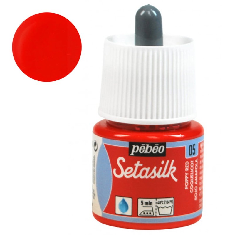 Farba do jedwabiu Setasilk Pebeo 45ml - 05 Poppy red