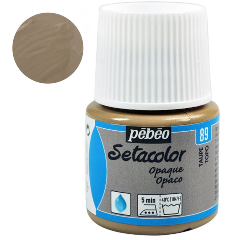 Farba do tkanin Setacolor Opaque Pebeo 45 ml - 89 Taupe