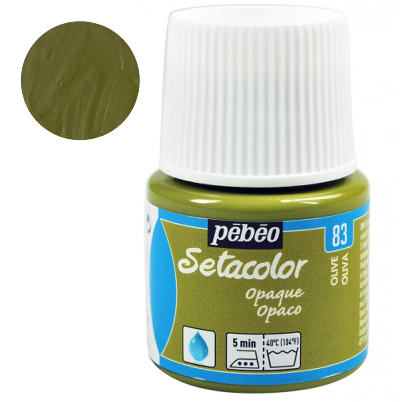 Farba do tkanin Setacolor Opaque Pebeo 45 ml - 83 Olive