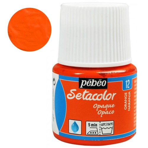 Farba do tkanin Setacolor Opaque Pebeo 45 ml - 12 Orange