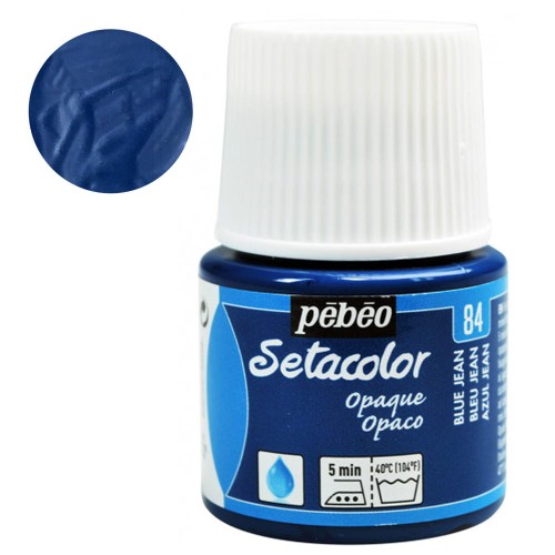 Farba do tkanin Setacolor Opaque Pebeo 45 ml - 84 Blue jeans