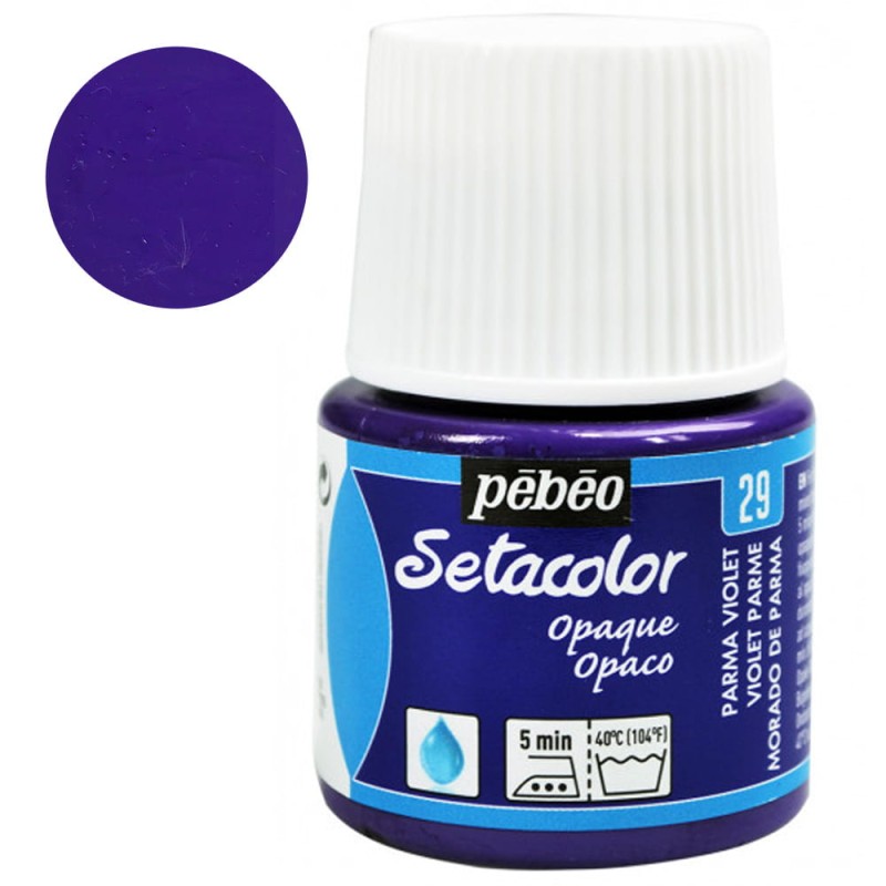 Farba do tkanin Setacolor Opaque Pebeo 45 ml - 29 Parma violet