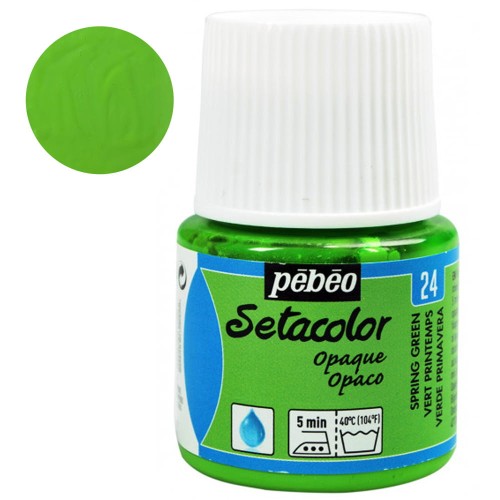 Farba do tkanin Setacolor Opaque Pebeo 45 ml - 24 Spring green