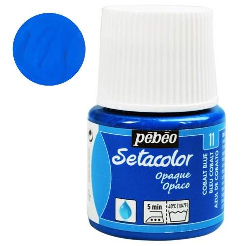 Farba do tkanin Setacolor Opaque Pebeo 45 ml - 11 Cobalt blue