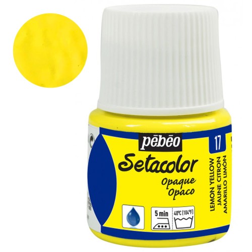 Farba do tkanin Setacolor Opaque Pebeo 45 ml - 17 Lemon yellow