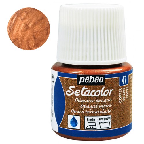 Farba do tkanin Setacolor Opaque Pebeo 45 ml - 47 Shimmer copper