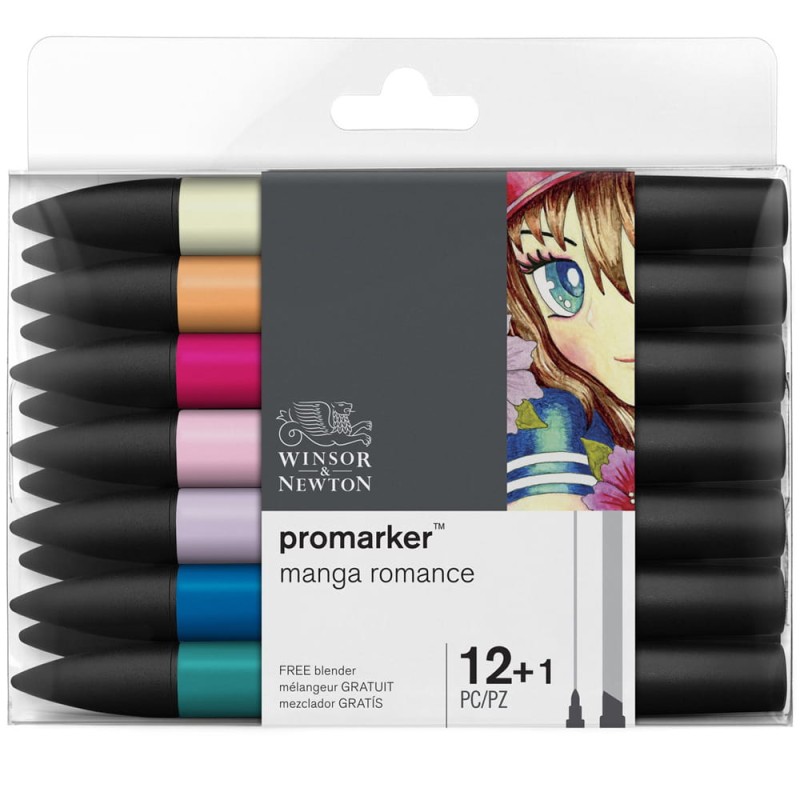 Promarker 12+1 szt Manga Romance Winsor &amp; Newton
