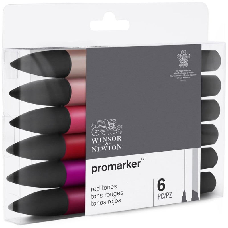 Promarker 6 szt Red Tones Winsor &amp; Newton