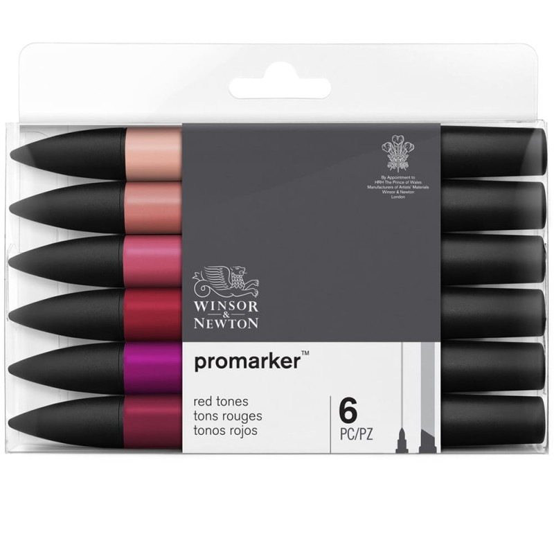 Promarker 6 szt Red Tones Winsor &amp; Newton