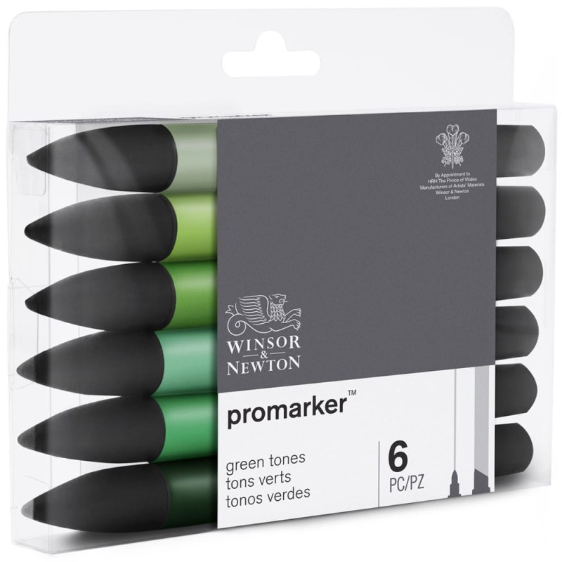 Promarker  6 szt Green Tones Winsor &amp; Newton