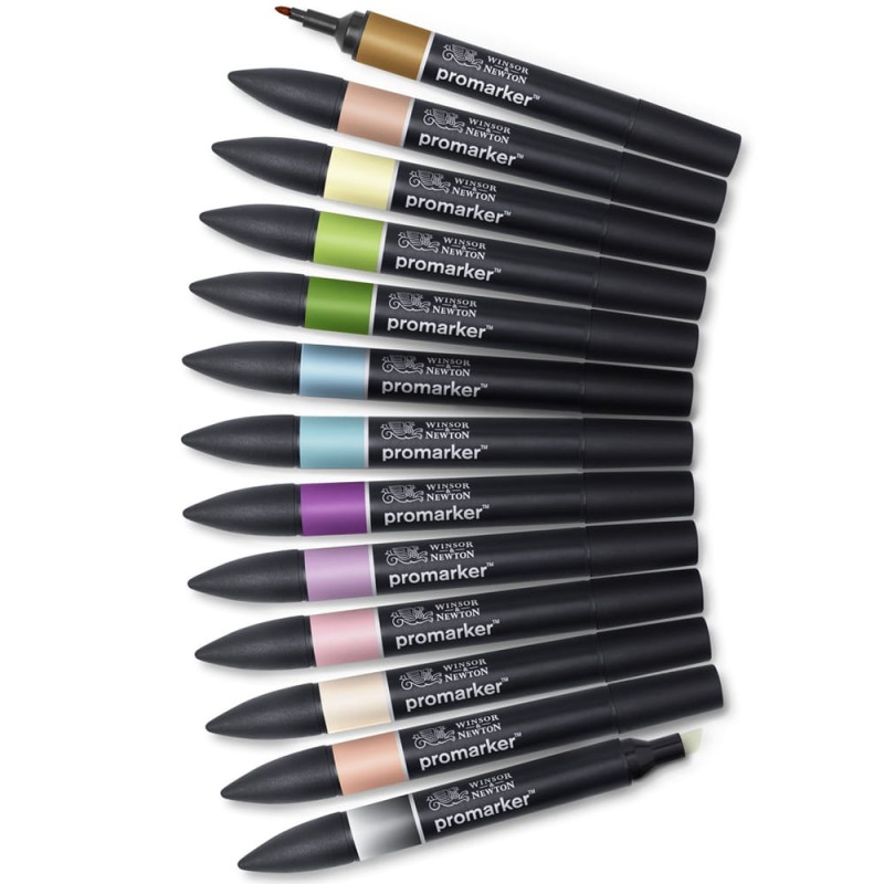 Markery alkoholowe Promarker Wisnor & Newton zestaw 12 + 1 szt. Manga Fantasy 07