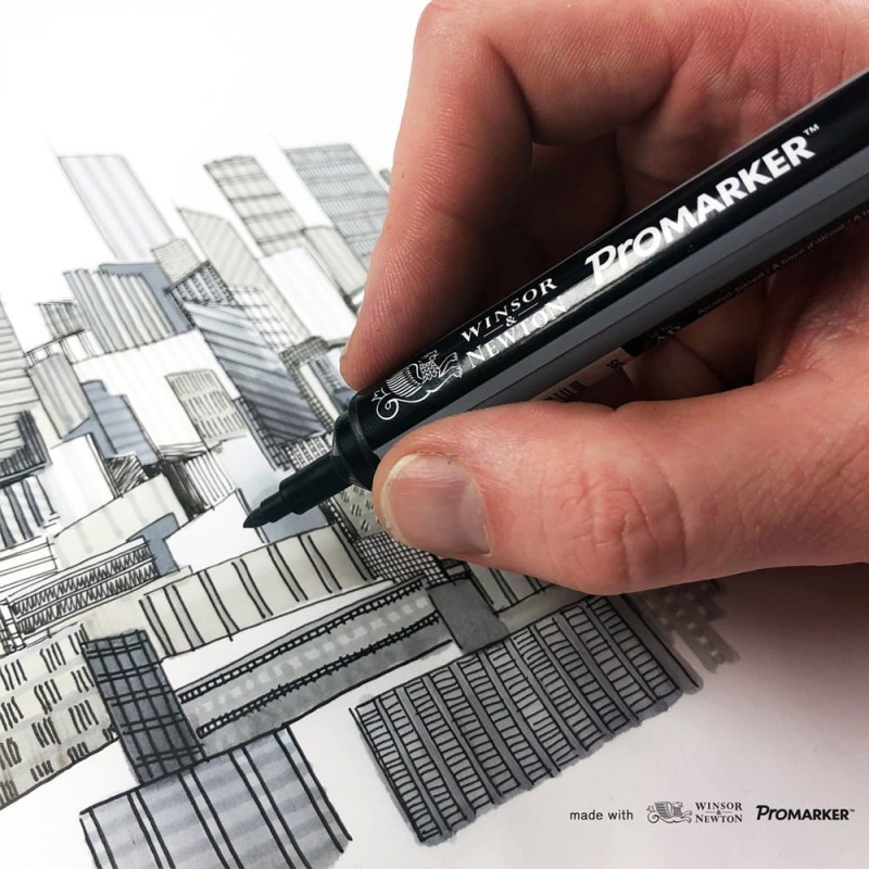 Promarker 24 szt Black &amp; Grey Set Winsor &amp; Newton