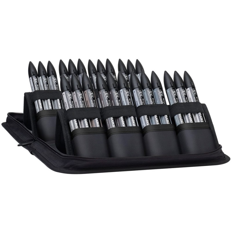 Promarker 24 szt Black &amp; Grey Set Winsor &amp; Newton
