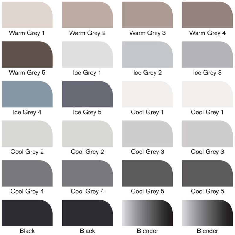 Promarker 24 szt Black &amp; Grey Set Winsor &amp; Newton