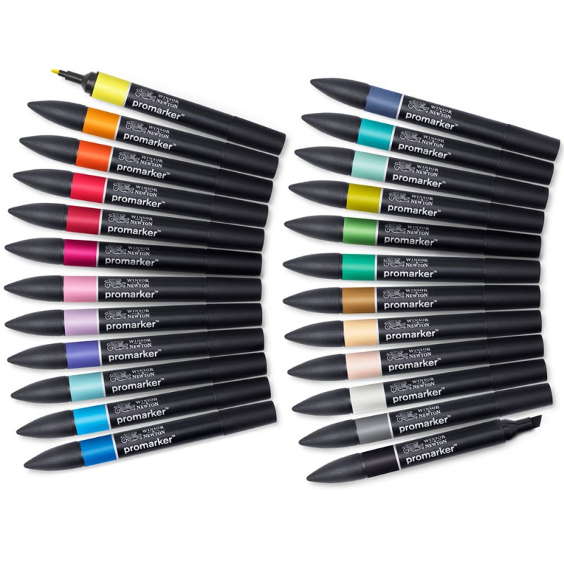 Zestaw Promarker 24 szt Arts &amp; Illustration Set Winsor &amp; Newton