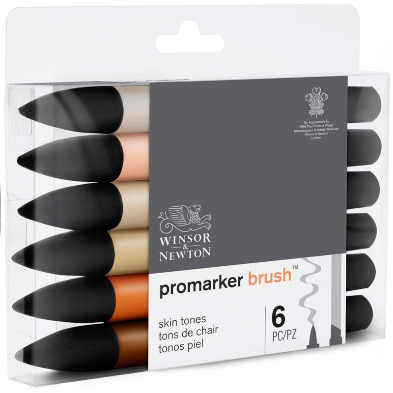 Promarker Brush 6 szt Skin Tones Winsor &amp; Newton