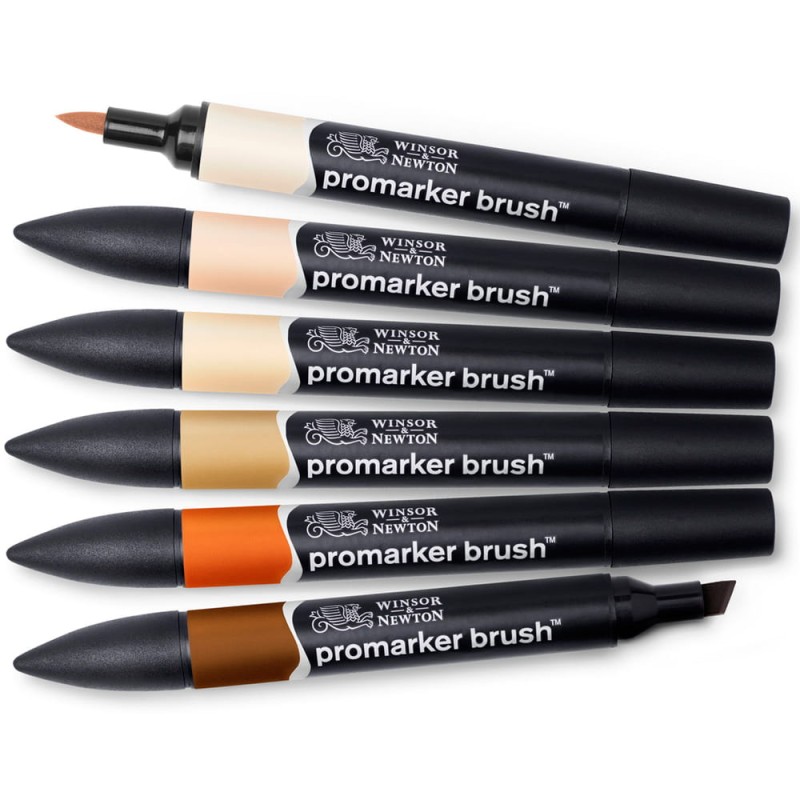Promarker Brush 6 szt Skin Tones Winsor &amp; Newton