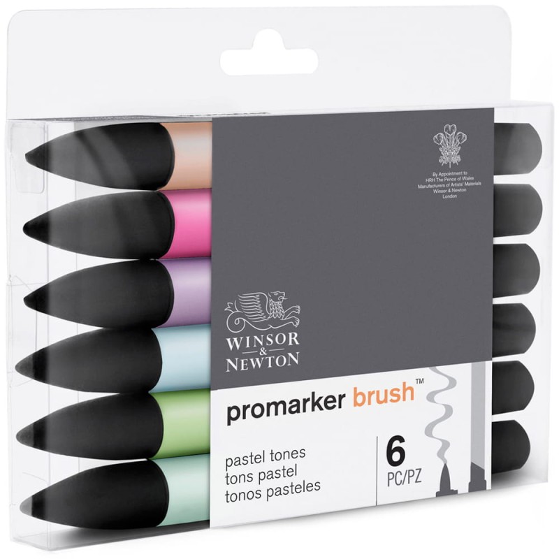 Zestaw Promarker Brush 6 szt Pastel Tones Winsor &amp; Newton