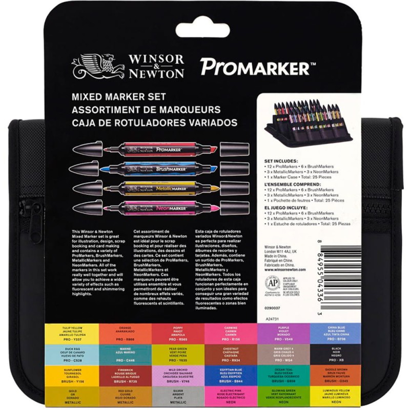 Zestaw Promarker 24 szt Mixed Marker Set Winsor &amp; Newton