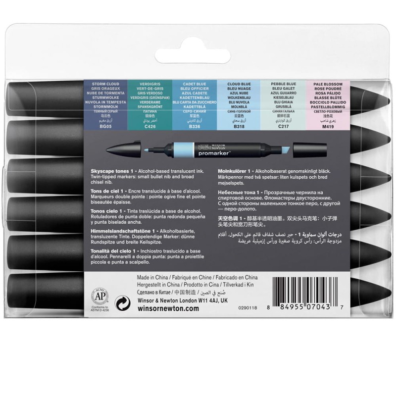 Zestaw Promarker 6 szt Skyscape Tones 1 Winsor &amp; Newton